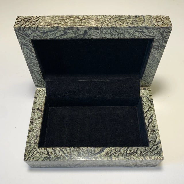 Asian Keepsake Stone Tessellated Box For Sale - Image 3 of 8