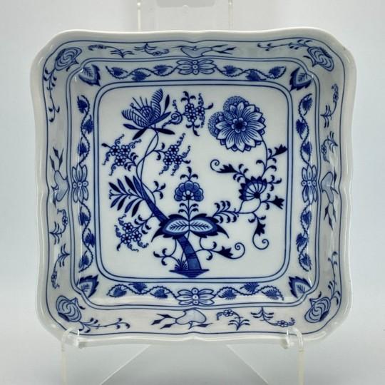 Zwiebelmuster "Blue Onion" 9-Inch Square Blue and White Vegetable Bowl Vintage For Sale In Philadelphia - Image 6 of 17