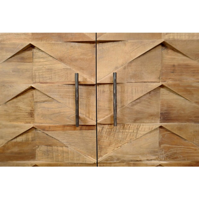 Wood Salvaged Arrow Stack Sideboard Credenza For Sale - Image 7 of 9