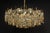 Gold Large Gilt Brass and Crystal Chandelier from Palwa, Germany, 1970s For Sale - Image 8 of 11