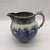 Antique English Blue Transferware Pitcher, Romantic Landscape with Castle, 8", 19th Century A large antique English blue...
