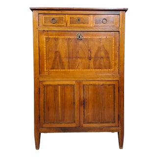 Late 18th Century Louis XVI Provincial Marquetry Secretary Desk For Sale