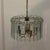 Vintage Mid-Century Brass & Glass 5-Arm Chandelier For Sale - Image 4 of 4