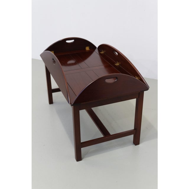 English Mahogany and Brass Butlers Tray Coffee Table, 1960s For Sale - Image 17 of 18