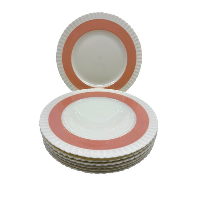 Vintage Lenox Classic Coral Dinner Plates - A Set of 7 For Sale - Image 9 of 10