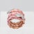 Modern Alexis Ny Diamond Ruby Pink Enamel Serpent Wrap Ring in 18k and Sterling, Size 6 For Sale - Image 3 of 12