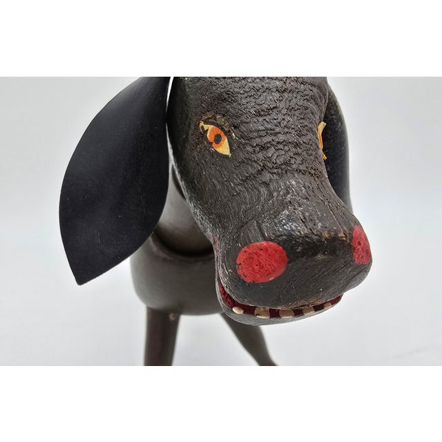 Antique German Schoenhut Humpty Dumpty Circus Wooden Poseable Toy Donkey For Sale In Philadelphia - Image 6 of 11