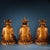 Late 20th Century Set of 3 Gilt Bronze Seated Bodhisattva Figures on Lotus Bases For Sale - Image 4 of 10