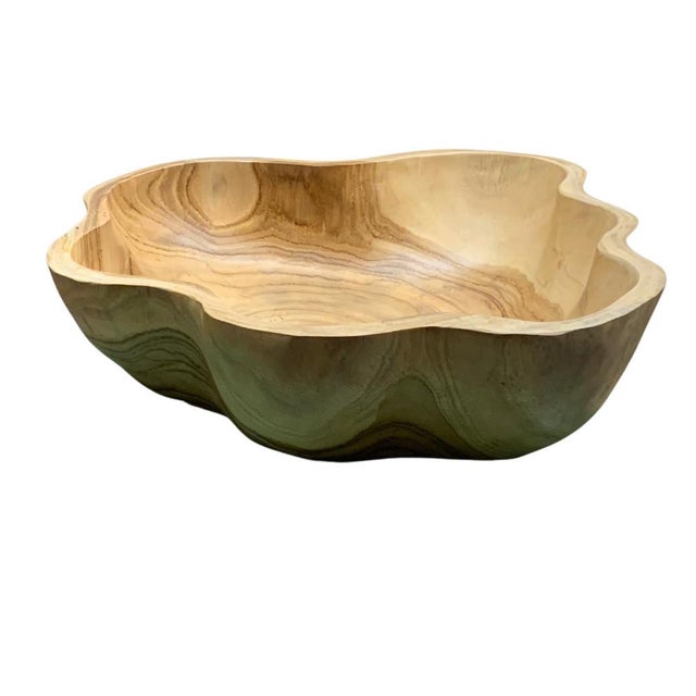 Contemporary Medium Wooden Bowl For Sale - Image 3 of 5
