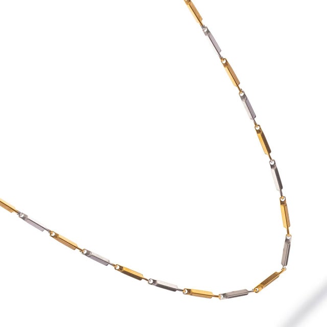 Early 21st Century Dual Strength Silver & Gold Men’s Chain Necklace For Sale - Image 5 of 8