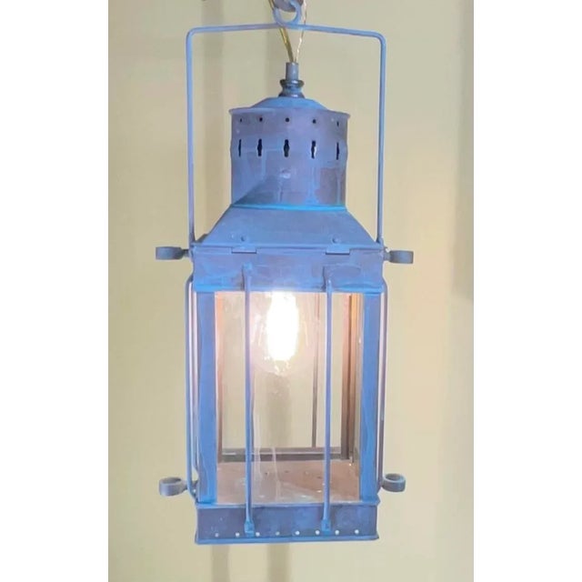 Bring a piece of maritime history into your home with this authentic vintage cargo lantern from 1939, originally used on a...