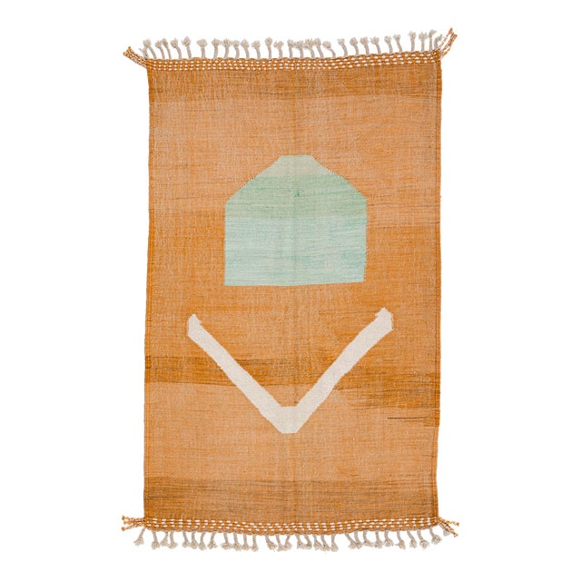 Handwoven Wool Rug by Azele Studio For Sale