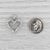 Mid 20th Century Mid 20th Century 0.73ctw Diamond Open Heart Pendant 10k White Gold For Sale - Image 5 of 5
