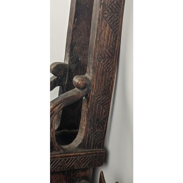Brown Early 20th Century Attributed Nias Ancestor Figure – Large Carved Wood Adu Zatua, Indonesia For Sale - Image 8 of 18