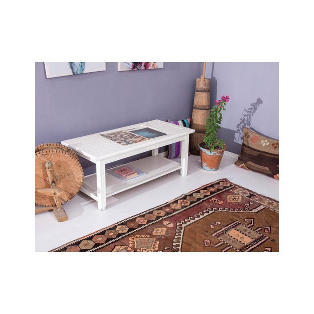 Vintage Decorative Turkish Kars Kilim Rug - 4`8 For Sale In Los Angeles - Image 6 of 6