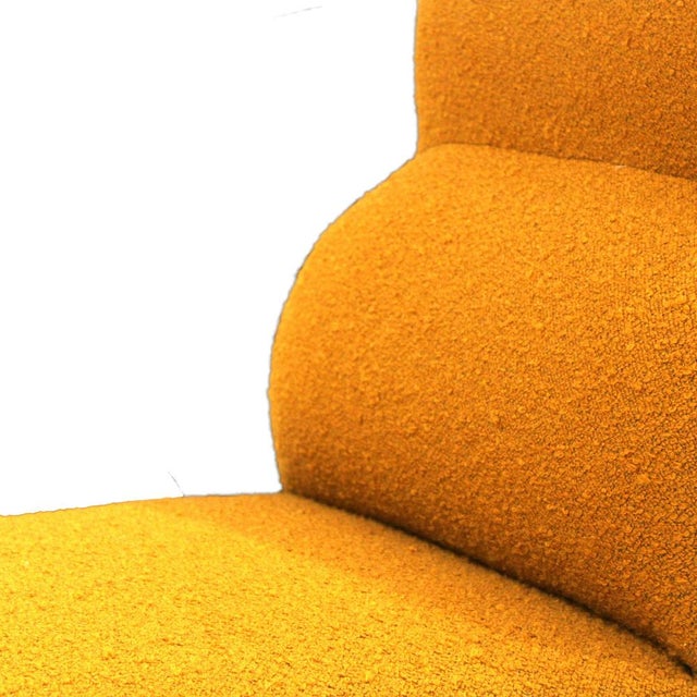 Wood Modular Armchair in Mustard Wool Upholstery, Italy, 1970 For Sale - Image 7 of 10