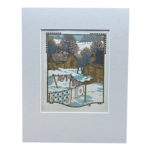 Gustave Baumann "November" - "All the Year Round" Color Woodcut in 11x14 Mat, 1912