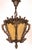 1950s Brass Glass Single Light Chandelier, 1950s For Sale - Image 5 of 11