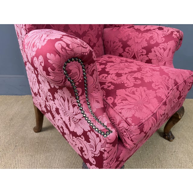 Antique Wing Chairs in Walnut, 1895 For Sale - Image 9 of 15