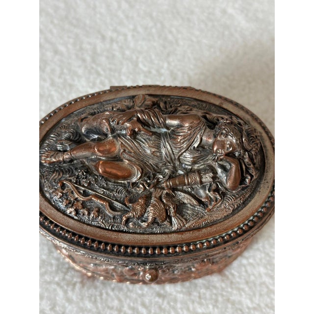Metal Jewelry Box in Copper For Sale - Image 7 of 13