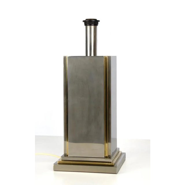 Metal Italian Steel & Brass Table Lamp by Carlo Venturini for Bottega Del Lume, 1970s For Sale - Image 7 of 18