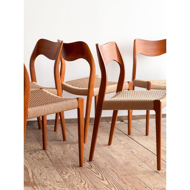Model 71 Dining Room Chairs by Niels O. Møller for J.L. Møllers, Set of 10 For Sale - Image 14 of 18