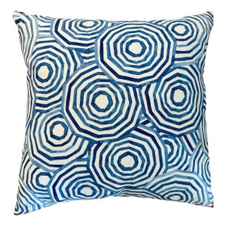 Gray Malin Umbrella Swirl Linen Pillow For Sale