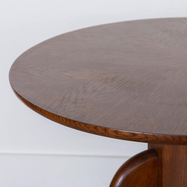 French 1950s Mid Century Wood Side Table For Sale - Image 9 of 15