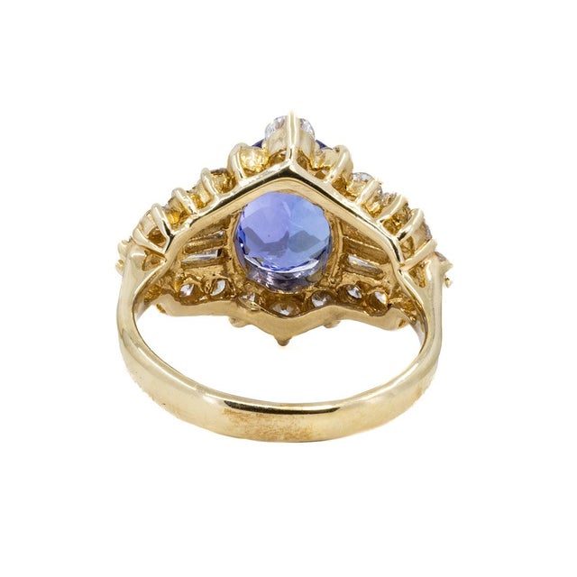 Late 20th Century Tanzanite Ring, Size 5 For Sale - Image 4 of 4