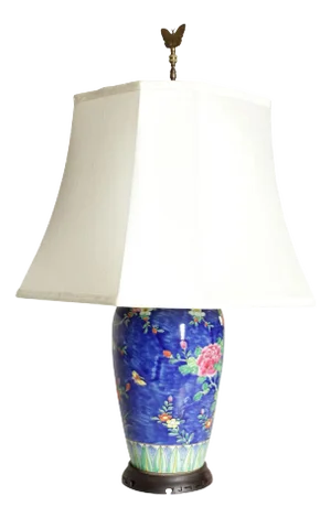 Asian Style Vintage Glazed Porcelain Table Lamp