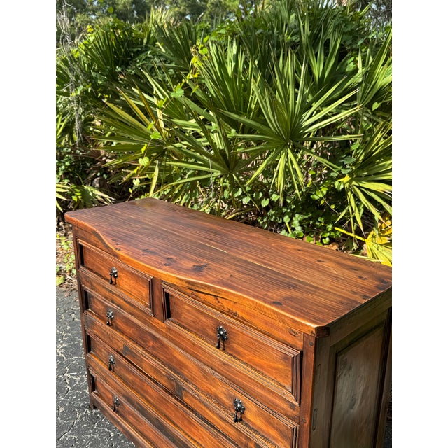 British Colonial Solid Wood Chest of Drawers For Sale - Image 4 of 7