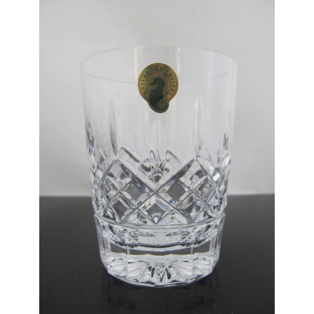 Glass Waterford Crystal Lismore Double Old Fashioned Glass Set of 2 Unused in Box For Sale - Image 7 of 10