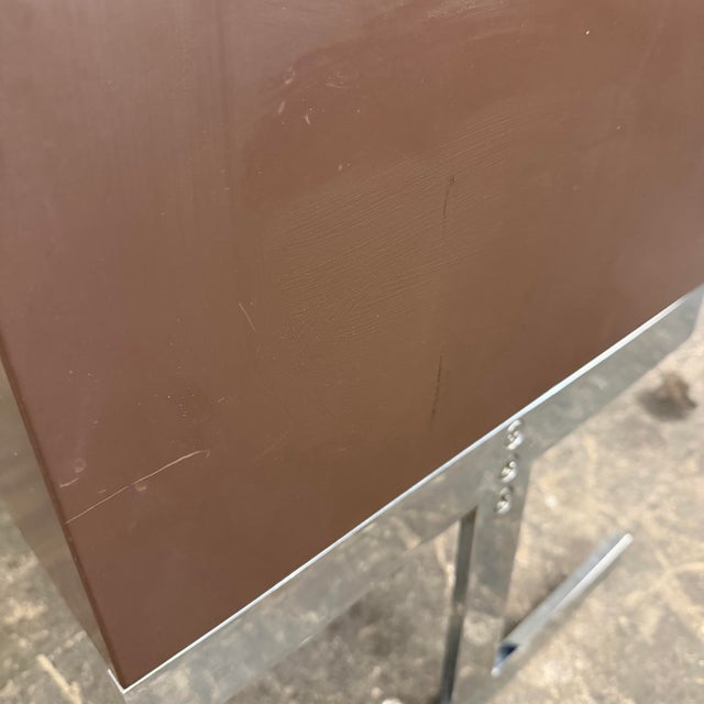 Peerless Steel Equipment Co. Walnut and Steel Credenza For Sale - Image 11 of 12