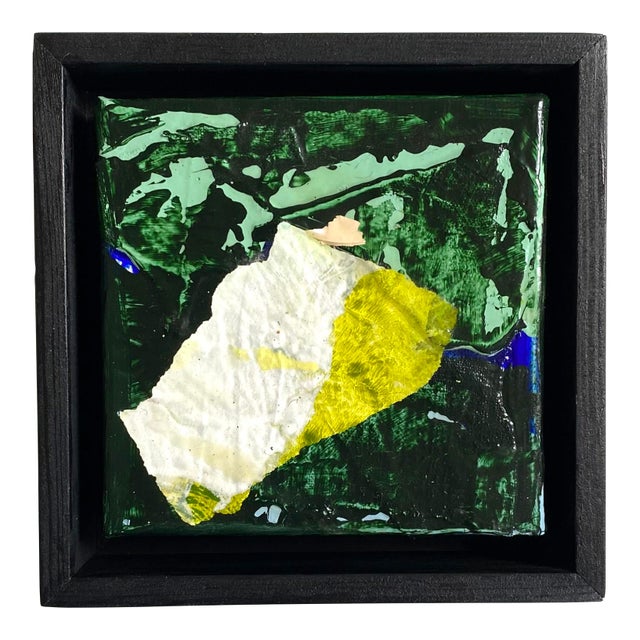 "Algae Bloom" 2024 Framed Mini Painting For Sale