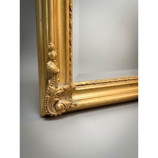 Tall French Gilt Wood Mirror For Sale - Image 3 of 4