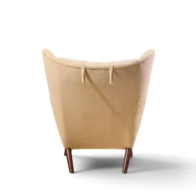 Hans Wegner for Ap Stolen Ap19 Mid Century Papa Bear Chair and Ottoman - Pair For Sale - Image 12 of 16