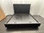 Wood Rh Bezier Panel Bed — King Black Oak | Bronze Accents | 56" Headboard For Sale - Image 7 of 18
