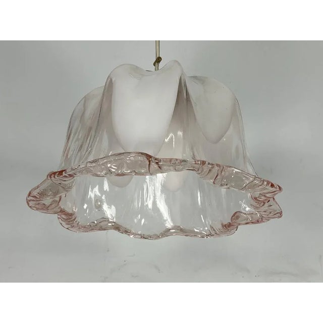 Pink Ceiling Light in Pink and White Murano Glass from La Murrina, Italy, 1970s For Sale - Image 8 of 13
