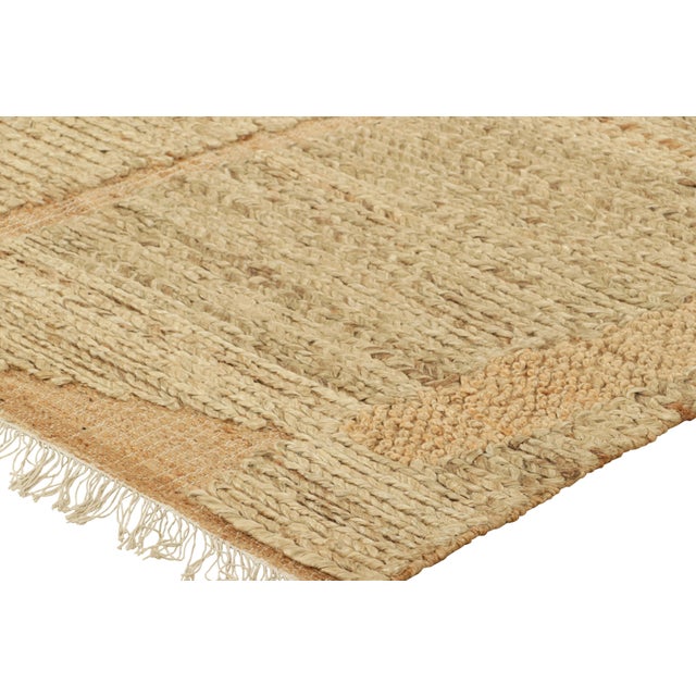 Rug & Kilim’s Abstract Flatweave in Beige-Brown With Geometric Patterns For Sale In New York - Image 6 of 7