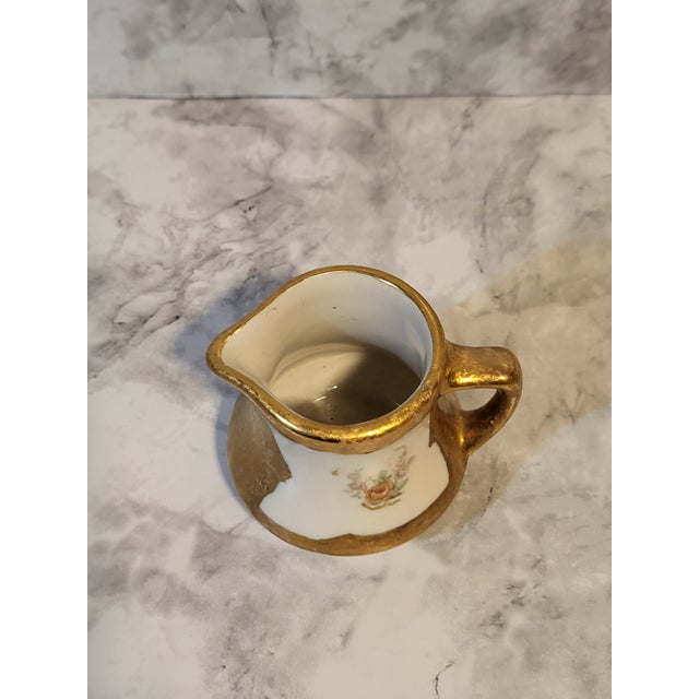 1910s Antique Hand-Painted Demitasse Porcelain Creamer For Sale - Image 5 of 12