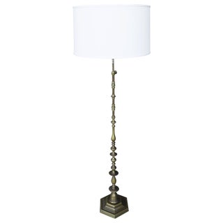 1940s French Bronze Floor Lamp For Sale