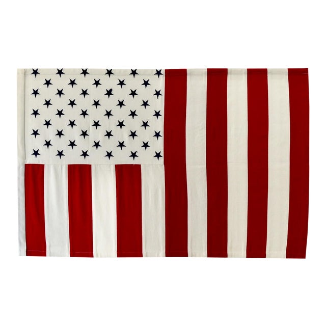 Vertical 50 Star American Flag, Wall Art Decor For Sale
