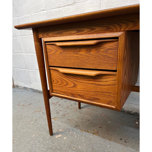 Brown 1960s Heywood Wakefield Laminate Top Student Desk W/ Chair For Sale - Image 8 of 17