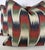 Custom pair of 22" pillows covered in Thibaut "Stockholm Chevron" in color navy/red. These pillows are self welted, have...