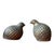 A decorative pair of vintage quail sculptures crafted in cast brass and marked Made in Korea. Each bird is modeled with a...