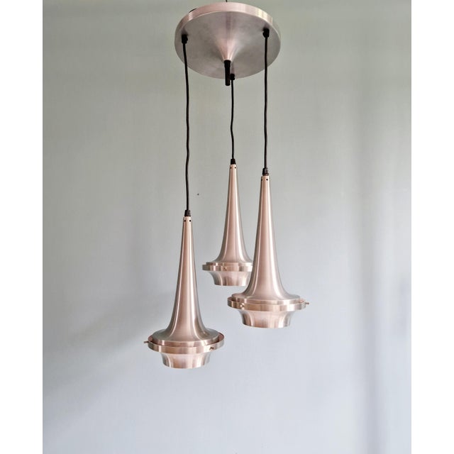 Space Age Brushed Aluminum Cascade Chandelier, 1970s For Sale - Image 11 of 13