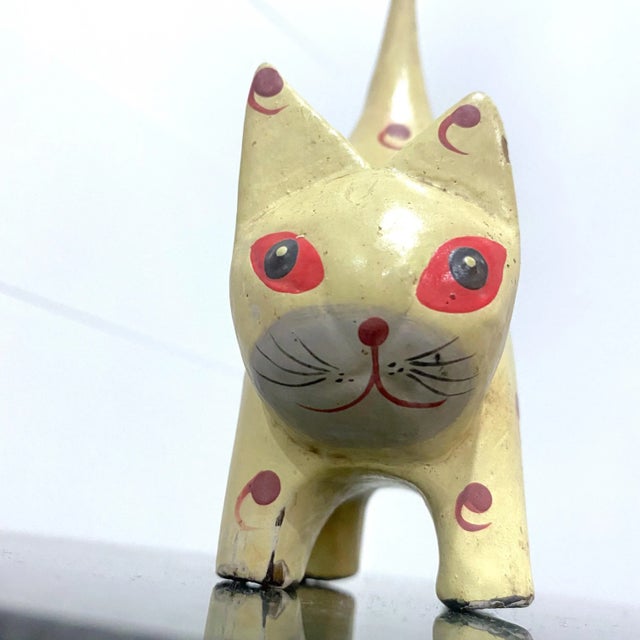 Vintage Folk Art Cat Figure For Sale In Charleston - Image 6 of 11