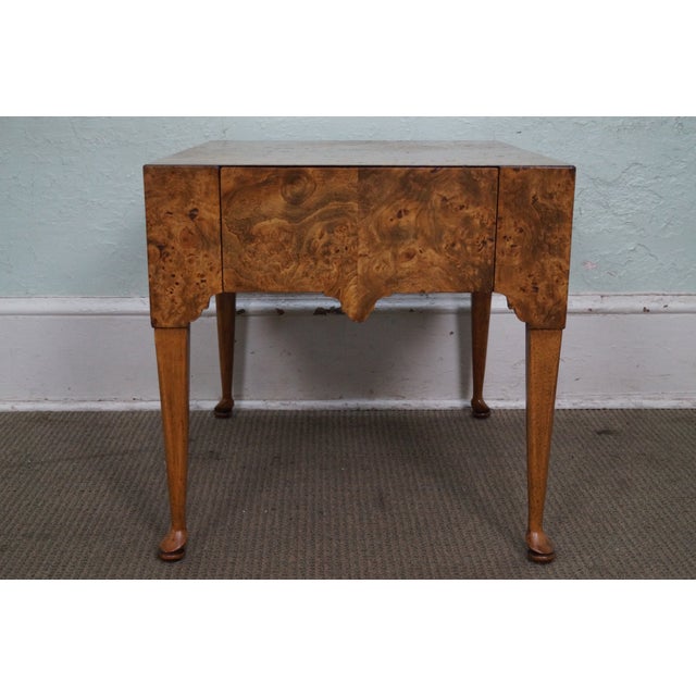 Tomlinson MidCentury Burl Wood Side Table Chairish