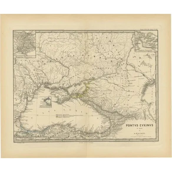 Paper Pontus Euxinus Map, 1880 For Sale - Image 7 of 7