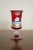 Vintage Italian Murano Hand Enameled Ruby Glass Chalice For Sale In New York - Image 6 of 9
